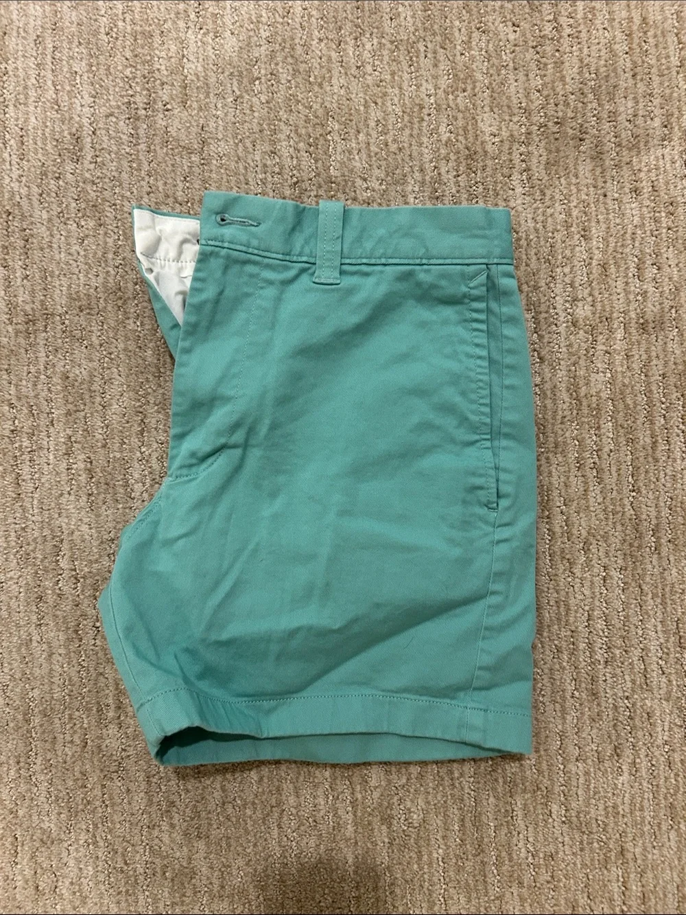 J. Crew Teal Flat Front Chino Shorts